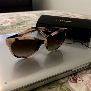 Burberry Cat Eye Light Tortoise Sunglasses